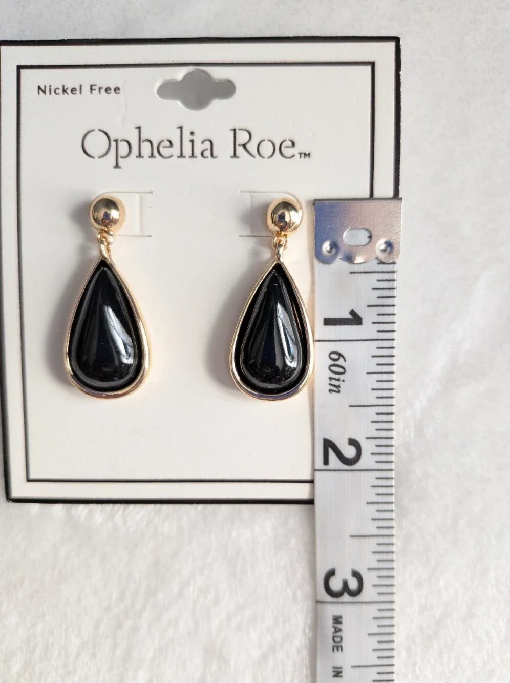 ❤️ Ophelia Roe Black And Gold Earrings